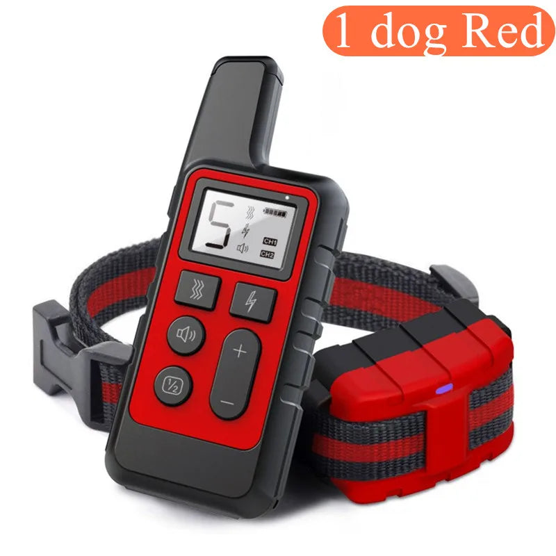 Dog Training Collar Waterproof Rechargeable Shock Collars for Dog with Remote Training Beep Vibration Shock, Electric Dog Collar