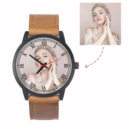 2025 Men's Watch Personalized Customizable Roman Font Quartz Wrist Campus Punk Cool Style Gift Festival Souvenir