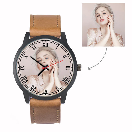 2025 Men's Watch Personalized Customizable Roman Font Quartz Wrist Campus Punk Cool Style Gift Festival Souvenir