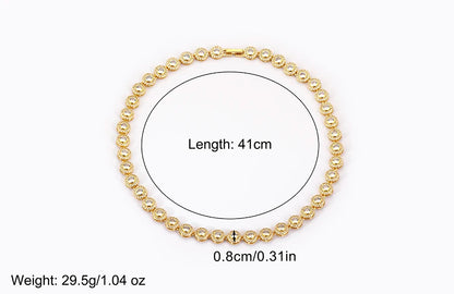 Nidin New Arrival Romantic Heart/Round Shape Shiny Crystal Zircon Chain Necklace For Women Female Valentine's Day Jewelry Gifts