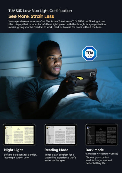 Blackview Active 7 RuggedTablet 11-inch  FHD+ Display Octa-core Android IP68&IP69K 10000mAh 45W Charger Outdoor Pad PC