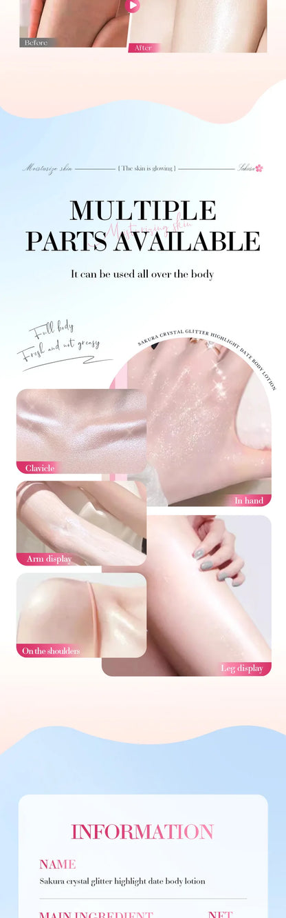 Sakura Skin Whitening Cream Dark Spots Removal Bleach Body Care Lotion Permanently Woman Beauty Moisturizing Korean Cosmetics