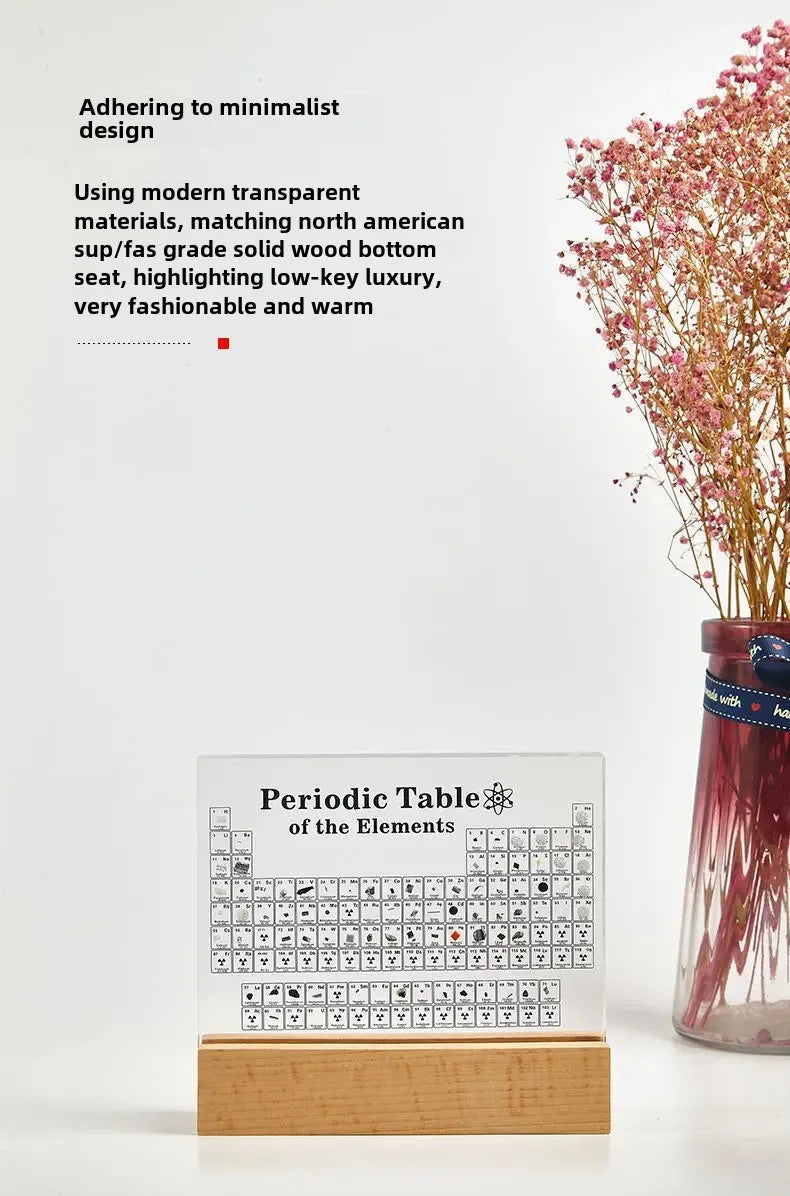 Elements Period Table Embedded Samples Graduation Gifts Exhibition Acrylic Desktop Ornaments Small Decorative Pieces