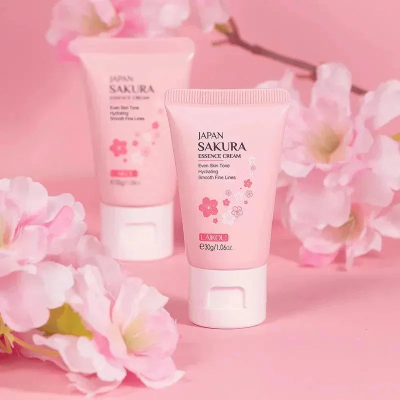 Sakura Whitening Face Serum Anti Aging Fade Fine Lines Tighten Pores Improve Melanin Pigment Dull Moisturizer Brighten Skin Care