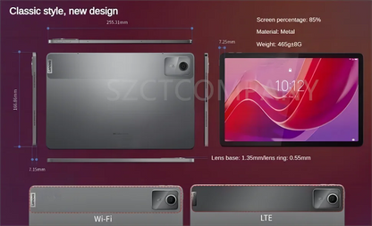 Global Firmware 8GB 128GB CN Version Original New Lenovo Pads Zhaoyang Tab K10 10.95' 90Hz MTK Helio G88 Tablets 7040mAh