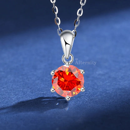 100% Real D Color 1 Carat Moissanite Pendant Necklace GRA Certificate for Women Wedding Bridal S925 Sterling Silver Fine Jewelry
