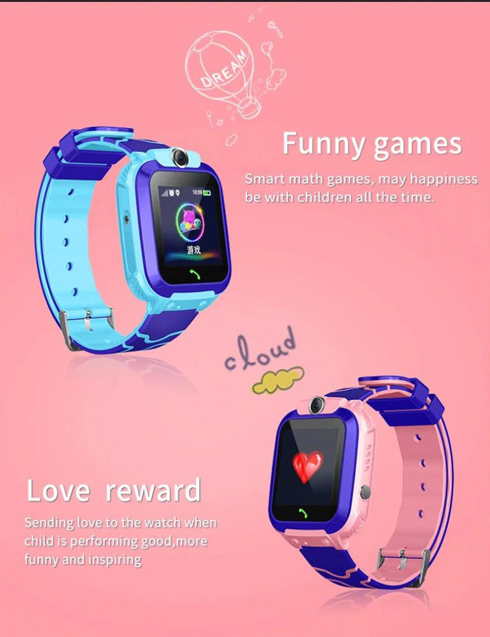 Fashion Q12 Kids Smart Watch IP67 Waterproof SOS Camera Phone 2G SIM Card Voice Call LBS Location Child Clock Smartwatches Gift