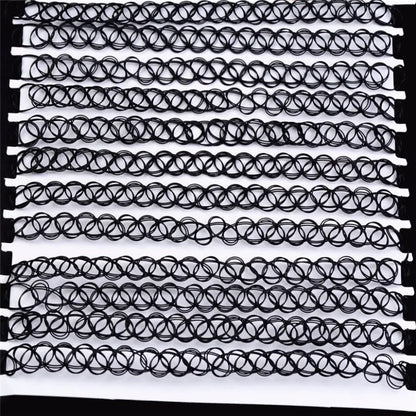 JUCHAO New Collares Vintage Stretch Tattoo Choker Necklaces For Women Girl Charm Gothic Elastic Necklace Female Wedding Gift