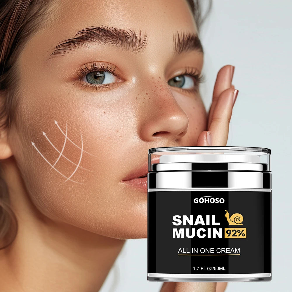 ENVISHA Skin Care Snail Mucus Facial Cream Firming Whitening Anti-Aging Moisturizing Hydrating Beauty Health Shrink Pores