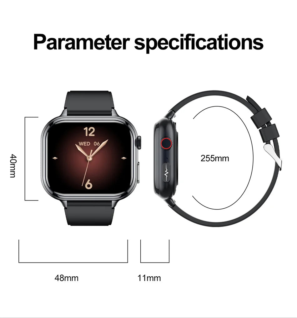 2025 Medical Grade ECG+PPG Smart Watch – Blood Sugar & Health Monitor