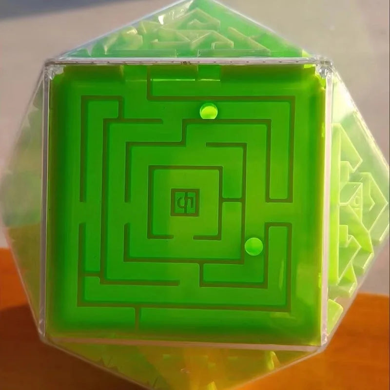 Mini Burn Brain Color 3D Puzzle Cube Maze Box Bead Magic Game intelligent Educational Pocket Fingertip Toy Gift for Kid Adult