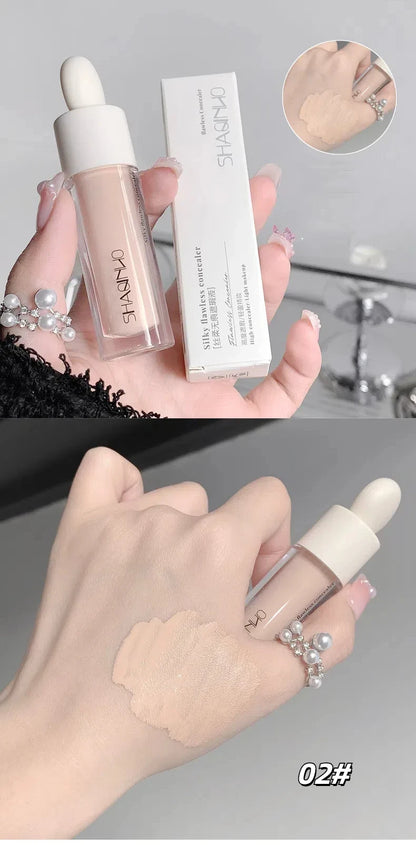 High Covering Concealer Cream Texture Covers Acne Marks Dark Circles Face Makeup Liquid Concealer Lasting Brighten Face Cosmetic