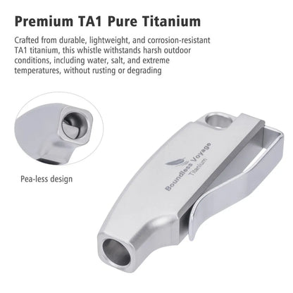 Titanium Survival Whistle Anti-Corrosion Compact Emergency Exploring Accessories Rust-Proof Emergency Exploring Accessories