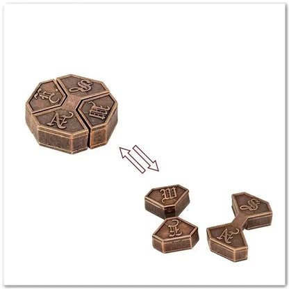 Creative IQ Metal Brain Teaser Puzzle – Magic Baffling Game Toy for Kids & Adults