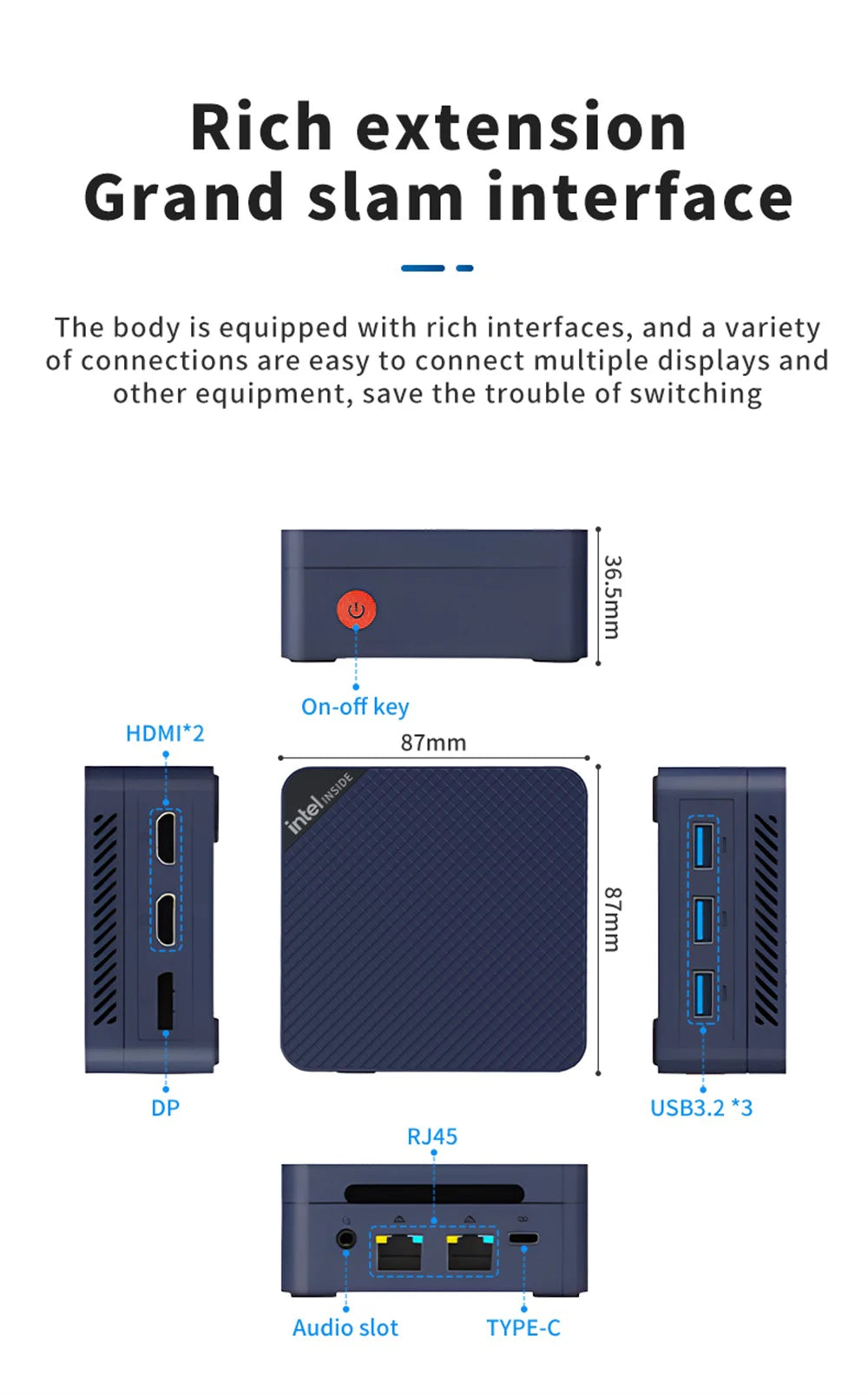 MLLSE G2 Pro Mini PC Intel Twin Lake N150 Processor LPDDR5 12GB RAM 512GB ROM Windows 11 Pro WiFi 5 BT5.2 Desktop Computer