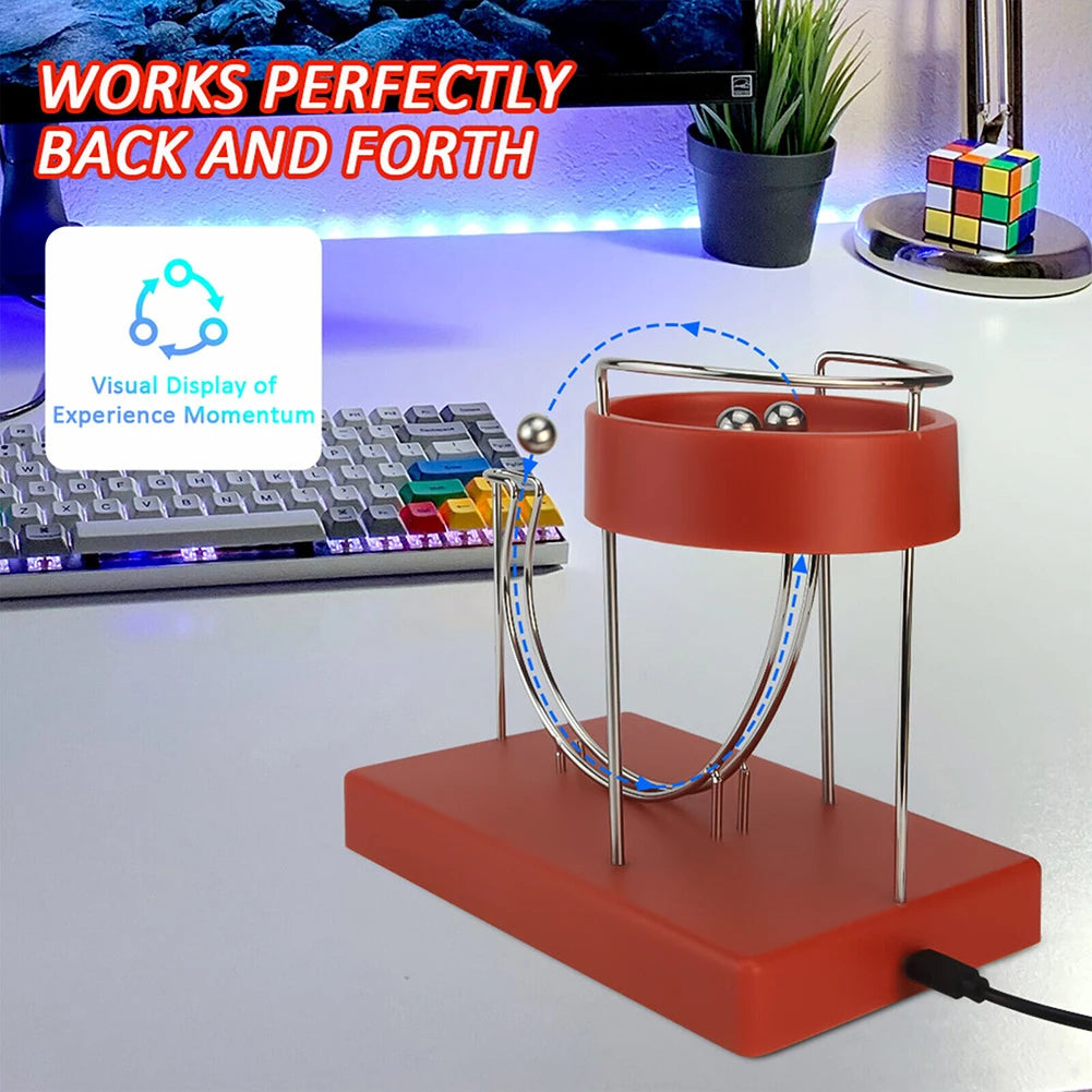 Art Perpetual Motion Machine Plastic Art Motion Inertial Automatic Creative Infinite Jumping Table Toy Home Table Decoration