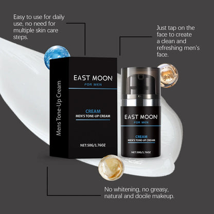 East Moon Men Tone-Up Makeup Cream Oil Control Easy Wear Nourish Brightening Dark Circles Waterproof Full Coverage Base BB Cream