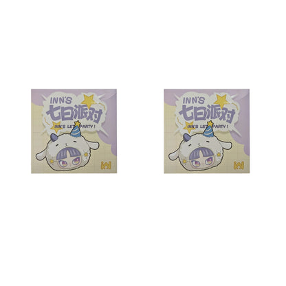 Inn The Party Series Plush Bag Pendant Blind Box Outdoor Soft Zipper Bag Cosmetics Wallet Cute Vinyl Plush Doll Girl Toys Gifts