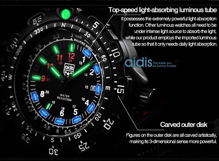 Addies Military Watch Special Forces Outdoor Sports Luminous Classic SEAL Army Wristwatch Man Quartz Watches For Men Waterproof