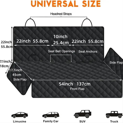Dog Car Seat Cover Waterproof Pet Dog Carriers Travel Mat Hammock For Small Medium Large Dogs Car Rear Back Seat Safety Pad
