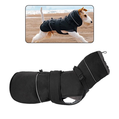 2025 New Pet Keeping Warm Clothes for Autumn Winter High Necked Dog Stormcoat With Reflective Tape Waterproof Dog Down Jacket