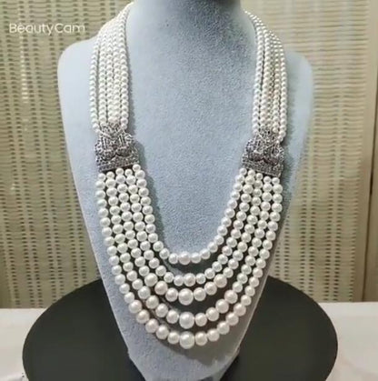 Elegant Crystal Multilayer Long Necklaces for Women Chokers Collier Femme Party Wedding Jewelry