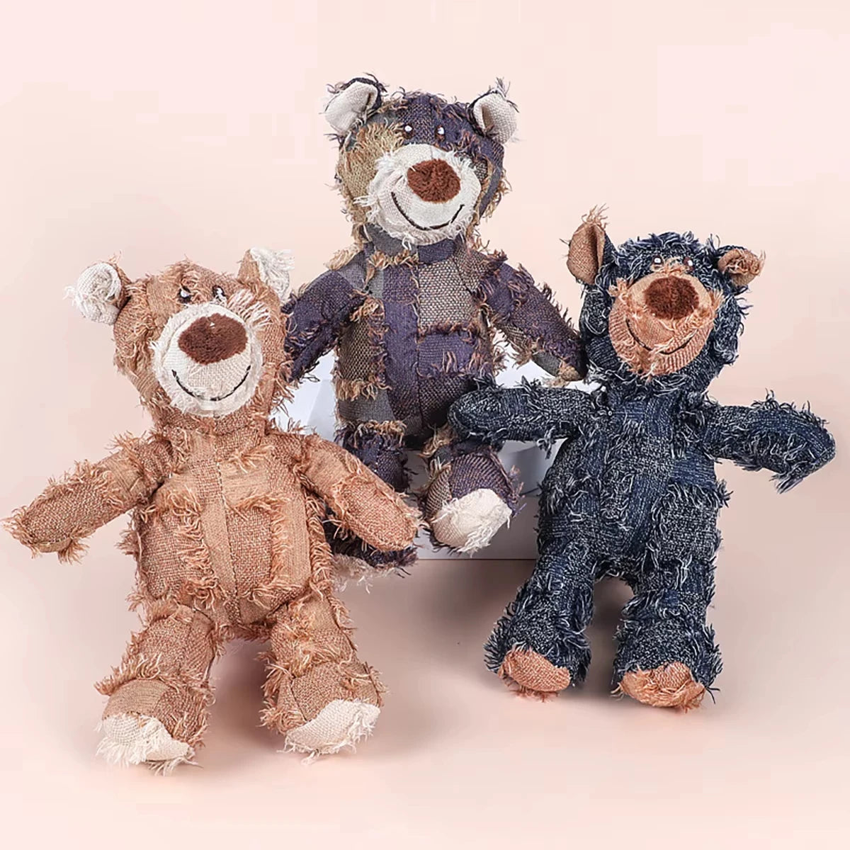 Dog Toy Dog Companion For Heavy Chewers Indestructible Plush Dog Toy For Large Dogs Indestructible Sturdy Bear Dog Squeaky Toy