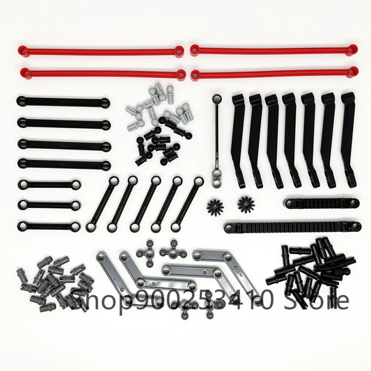 High-Tech Plastic Building Blocks Bricks Car Gear Link Liftarm Beam Cross Axle DIY Assembling MOC Bulk Technology Set Toys