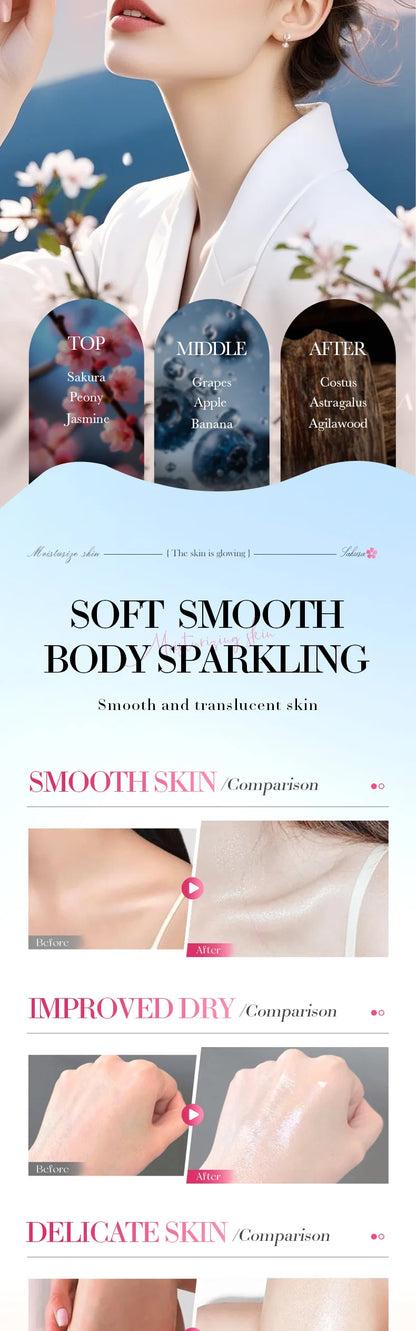 Sakura Skin Whitening Cream Dark Spots Removal Bleach Body Care Lotion Permanently Woman Beauty Moisturizing Korean Cosmetics