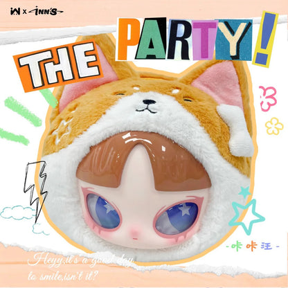Inn The Party Series Plush Bag Pendant Blind Box Outdoor Soft Zipper Bag Cosmetics Wallet Cute Vinyl Plush Doll Girl Toys Gifts