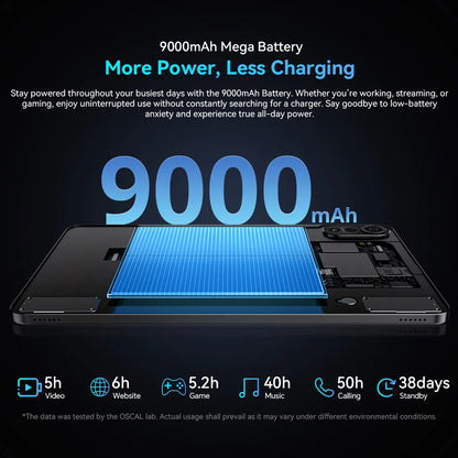 [World Premiere] Blackview OSCAL PAD 100 Tablet 12'' 2K FHD+ Unisoc T615 12+24GB RAM 256GB ROM 9000mAh Android 15 4G Tablets PC
