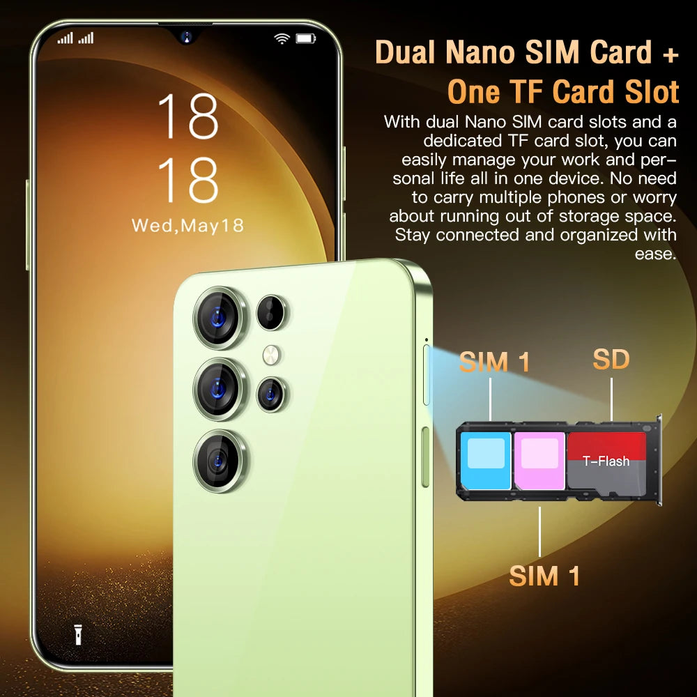 HOT 2025 new S26 Ultra original intelligent 5G dual card dual standby Android 13 system global version phones 8000mAh battery