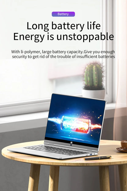 11.6" Portable 2-in-1 Mini Laptop - Intel N4020 8GB RAM Windows 11 Pro Touchscreen Tablet PC