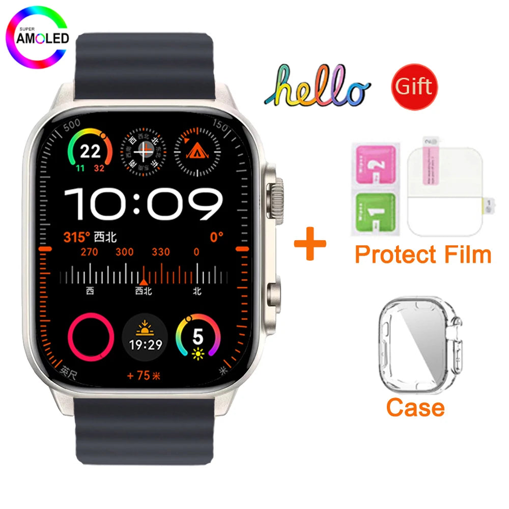 2025 Hello Watch 3 Plus Ultra Upgrade SmartWatch Original 49mm AMOLED 4G ROM NFC GPT Compass Photo Album Local Music Men Watch