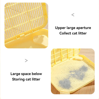 HOOPET Cats Litter Mat Anti-splashing Double Layer Pet Cat Litter Box Pet Washable Pads For Cats Durable Cleaning Mat Supplies