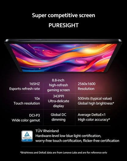 Lenovo LEGION Y700 2025 Tablet Global ROM Snapdragon 8 Gen 3 Octa Core 8.8 Inch 165Hz Display Android 6550mAh Pad PC