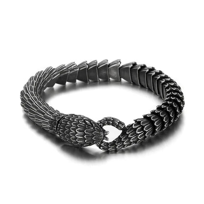 Vintage Snake Ouroboros Men Bracelets Stainless Steel Women Jewelry New in Top Quality Fashion Accessories Gifts Wholesale