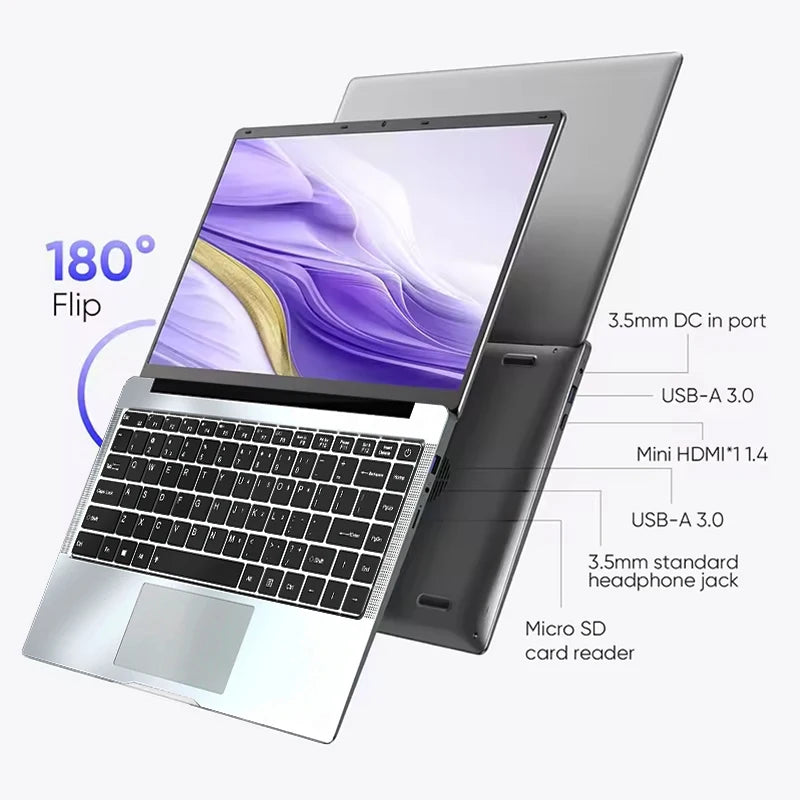2025 Laptop Core i7 7500U A3950 Portable Laptops Windows 11 Pro 16GB DDR4 1TB SSD 1920*1080 HD PC Gaming Computer Notebook Gamer