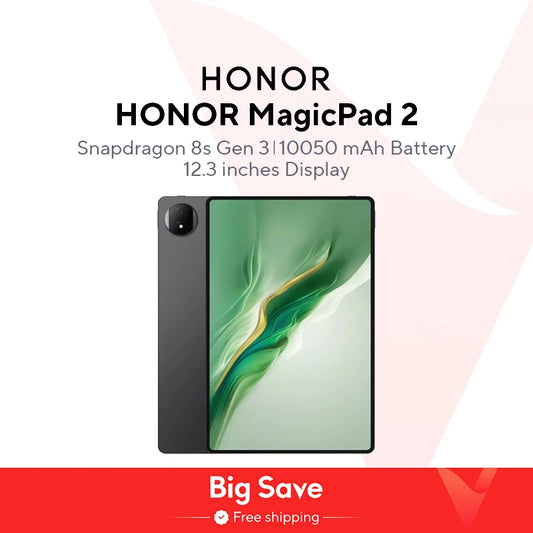 Global Version HONOR MagicPad 2 Tablet 12.3" OLED Screen   Snapdragon 8s Gen 3 CPU 13MP Rear Camera 10050mAh Battery Magic Pad 2