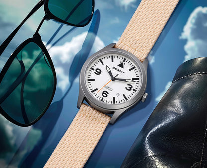 BERNY Pilot Titanium Automatic Watch for Men Sapphire AR Coated 10Bar Supper Luminous Men Wristwatch Sports Aviation Men Watches