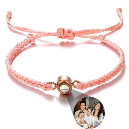 Wholesale Men's Projection Bracelets Stainless Steel Custom Projection Bracelets Woven Photo Bracelets Commemorative Gifts