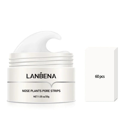 LANBENA Blackhead Remover Peel Off Mask Aloe Vera Extract Oil Control Nose Mask with 180pcs Cleanses for Deep Clean Hydrating