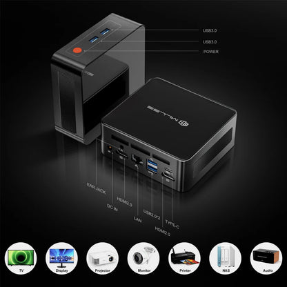 MLLSE G1 Pro Mini PC AMD Ryzen7 5700U DDR4 16GB RAM 512GB SSD WiFi6 BT5.2 Windows 11 Pro Mini Desktop Computer Gaming Work