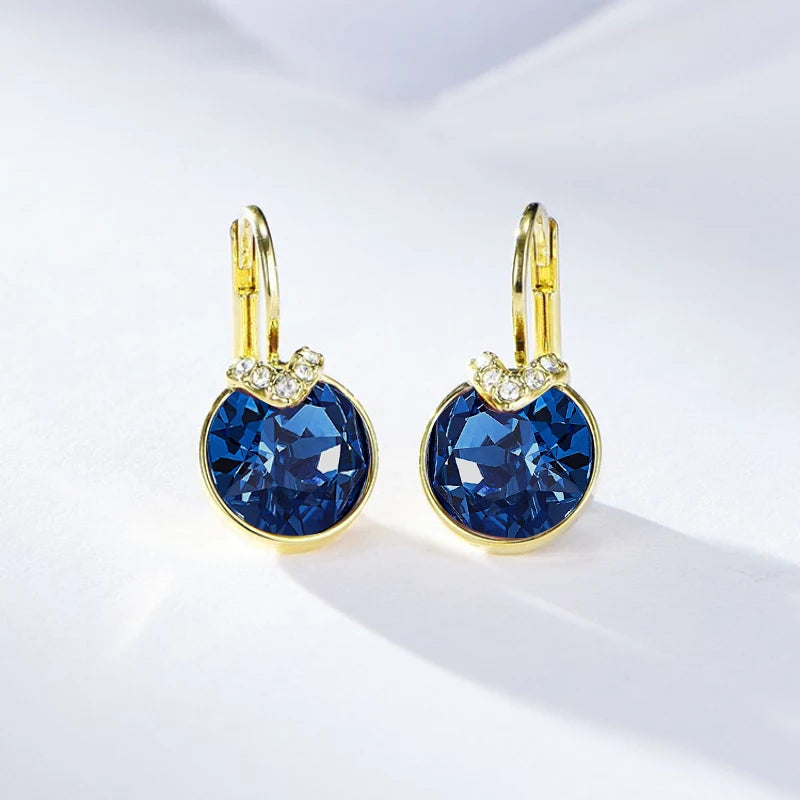 Fashion Small Bella Boucle D'oreille Femme made with Crystal from Austria for Women Wedding Party Jewelery Accessory Bijoux Gift