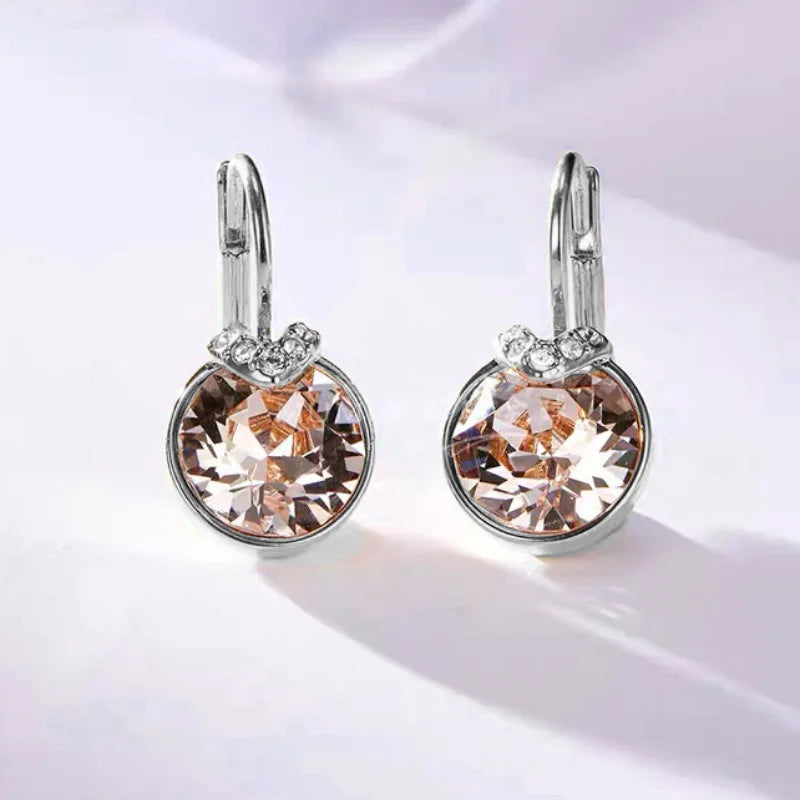 Fashion Small Bella Boucle D'oreille Femme made with Crystal from Austria for Women Wedding Party Jewelery Accessory Bijoux Gift
