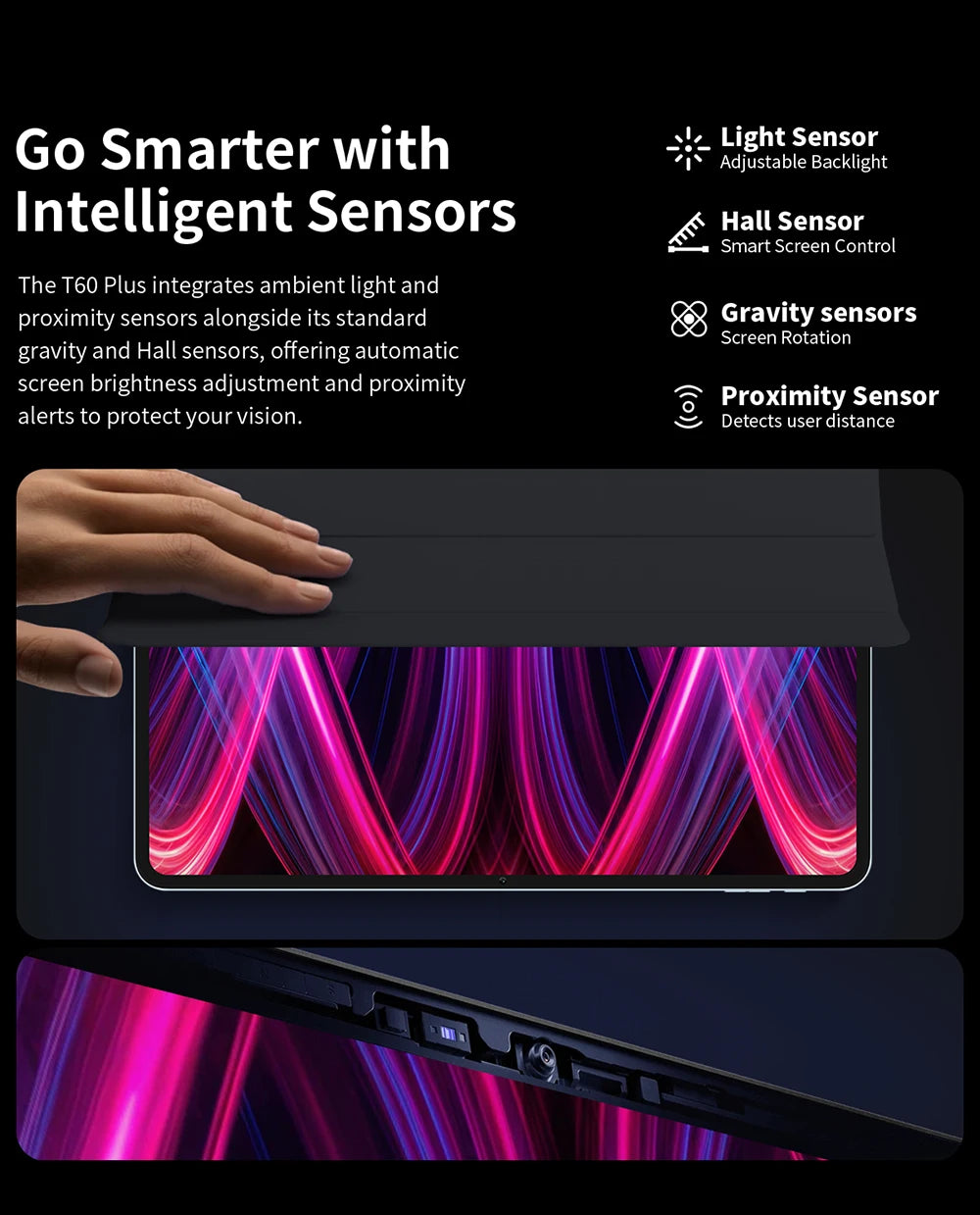 Teclast T60 Plus 12" Tablet 90Hz 2K Display Android 14 Max 16GB RAM 128GB ROM MTK G88 Octa-Core 8000mAh Widevine L1 4G LTE GPS