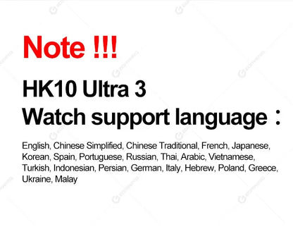 New Origina HK10 ULTRA 3 Smartwatch Men 4G ROM ChatGPT NFC Compass HK9 ULTRA2 MAX Upgrade Watches Sports BT Call Smart Watch Men