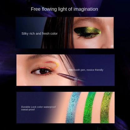 Kaleidos Eyeliner Gel Pencil Waterproof Chameleon Colour Long Wear Glitter Metallic Waterproof Eye Pen