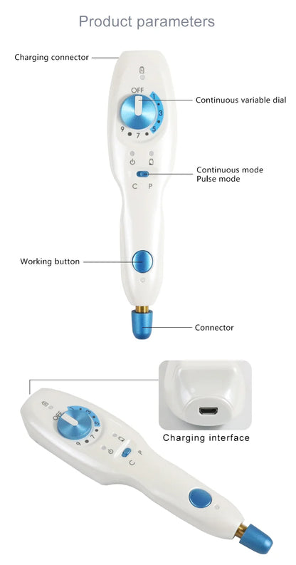 Plasma Pen Cold Skin Tag Wart Remover Dark Spot Fibroblast Therapy Eye Lift Skin Tightening Beauty Device