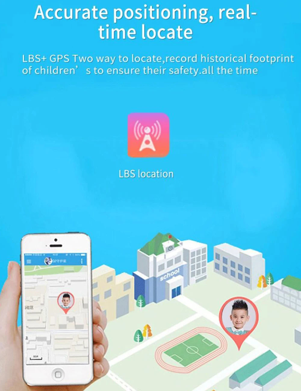 Fashion Q12 Kids Smart Watch IP67 Waterproof SOS Camera Phone 2G SIM Card Voice Call LBS Location Child Clock Smartwatches Gift